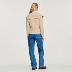 Cheap Cropped Knit Sweater Women Sweaters & Cardigans