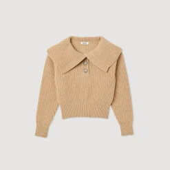 Cheap Cropped Knit Sweater Women Sweaters & Cardigans