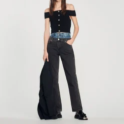 Clearance Cropped Knit Top Women Sweaters & Cardigans
