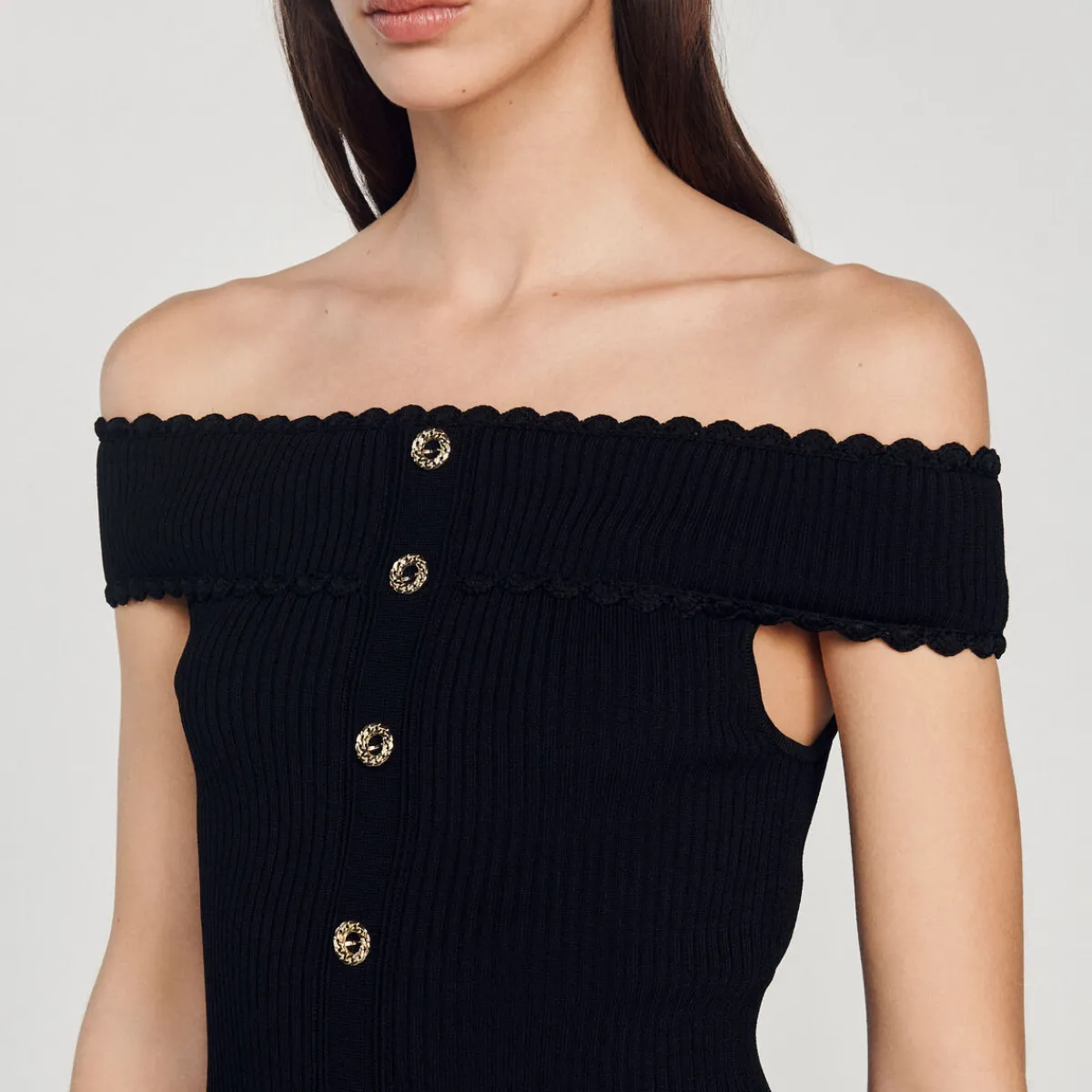 Clearance Cropped Knit Top Women Sweaters & Cardigans