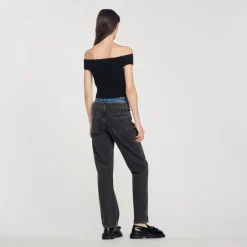 Clearance Cropped Knit Top Women Sweaters & Cardigans
