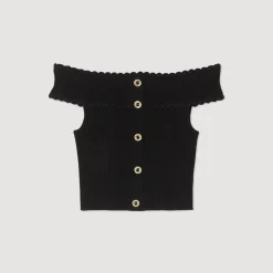 Clearance Cropped Knit Top Women Sweaters & Cardigans