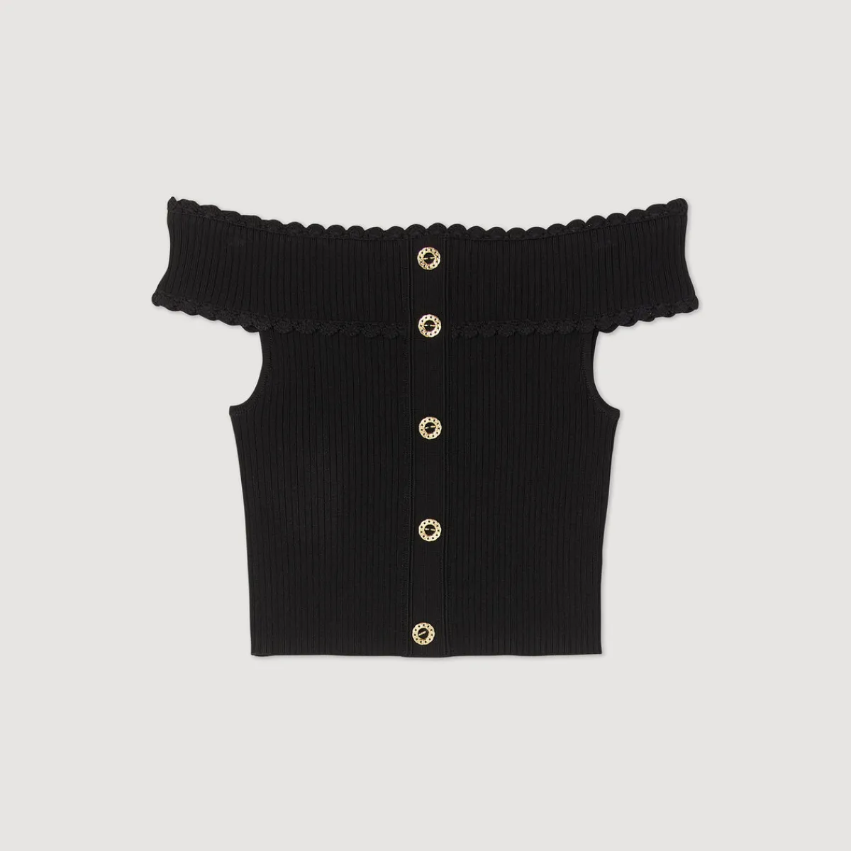 Clearance Cropped Knit Top Women Sweaters & Cardigans