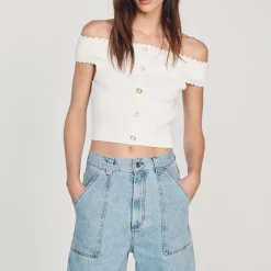 Outlet Cropped Knit Top Women Sweaters & Cardigans