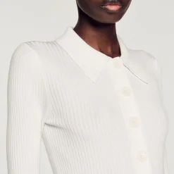 Sale Cropped Ribbed Cardigan Women Sweaters & Cardigans