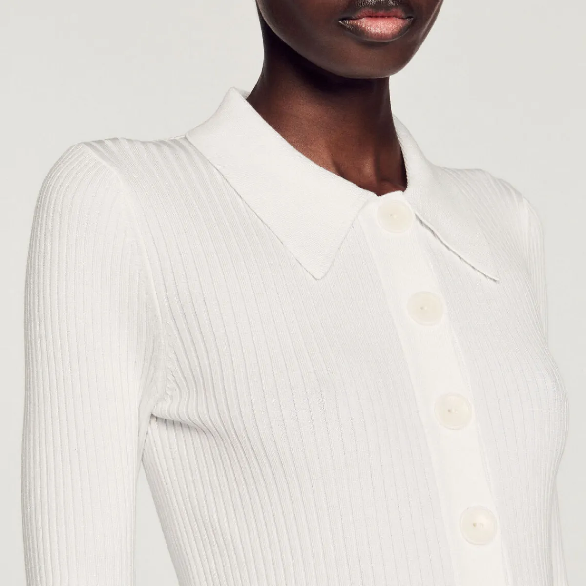Sale Cropped Ribbed Cardigan Women Sweaters & Cardigans
