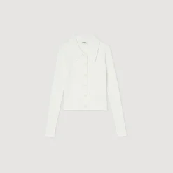 Sale Cropped Ribbed Cardigan Women Sweaters & Cardigans