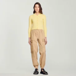 Hot Cropped Ribbed Cardigan Women Sweaters & Cardigans