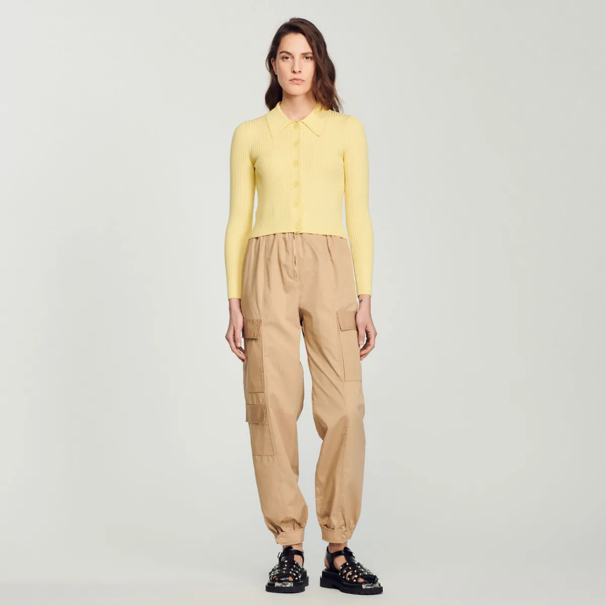 Hot Cropped Ribbed Cardigan Women Sweaters & Cardigans