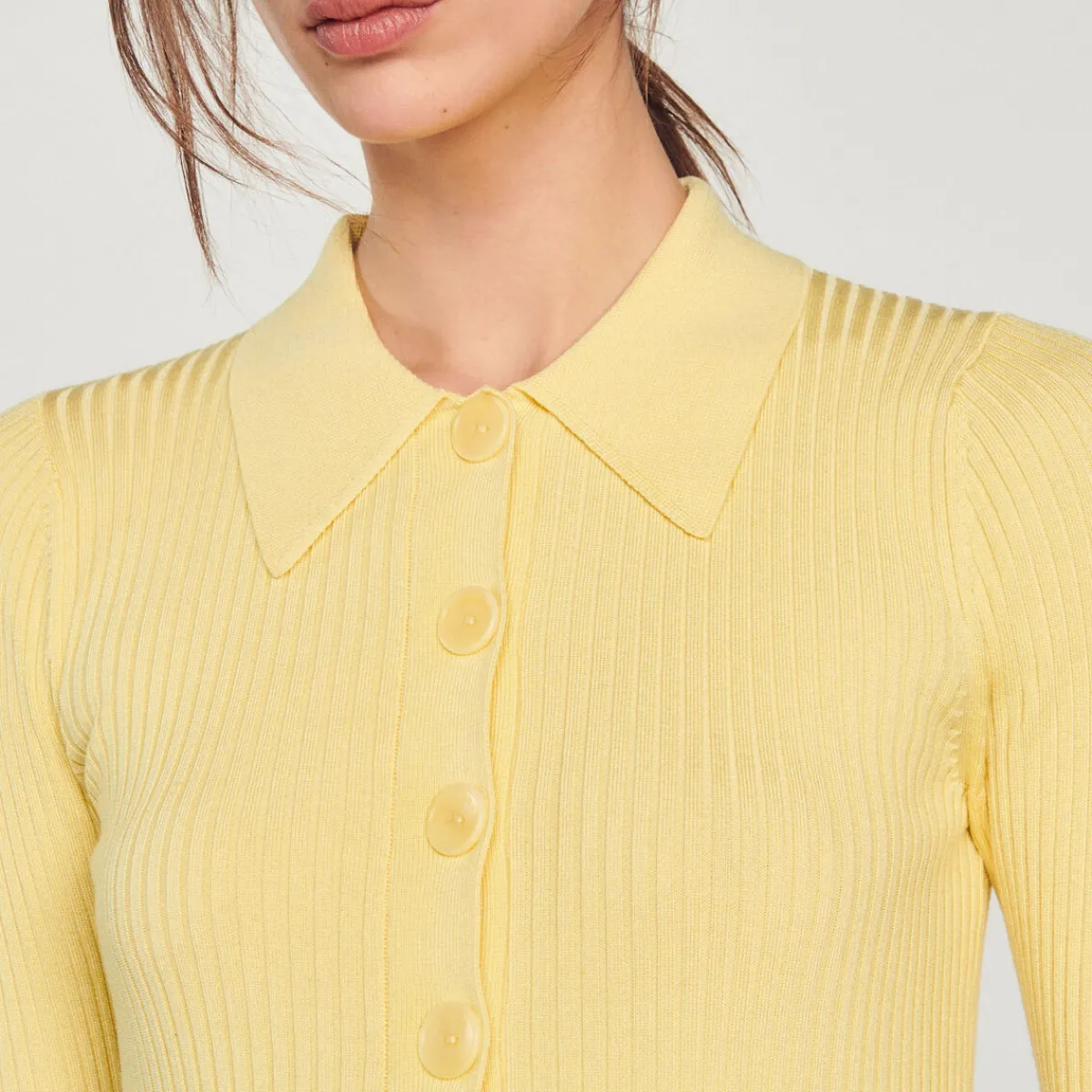 Hot Cropped Ribbed Cardigan Women Sweaters & Cardigans