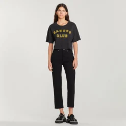 Online Cropped Sandro Club T-Shirt Women T-Shirts