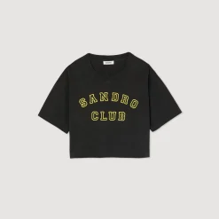 Online Cropped Sandro Club T-Shirt Women T-Shirts