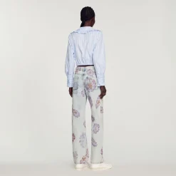 Sale Cropped Shirt With Large Collar Women Tops & Shirts