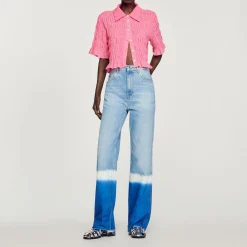 Clearance Cropped Smocked Shirt Women Tops & Shirts