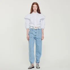 Store Cropped Striped Shirt Women Tops & Shirts