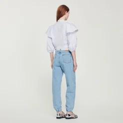 Store Cropped Striped Shirt Women Tops & Shirts