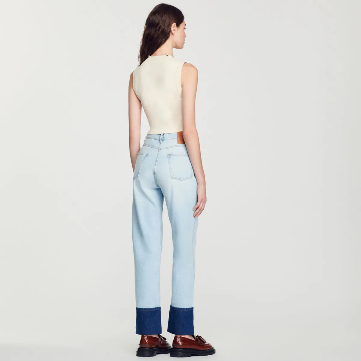 Cheap Cropped Sweater With Eyelets And Rings Women Matching Sets