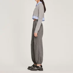 Fashion Cropped Trompe-L'Oeil Sweater Women Sweaters & Cardigans