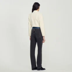 Fashion Cropped Tweed Button-Up Jacket Women Matching Sets