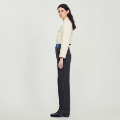 Fashion Cropped Tweed Button-Up Jacket Women Matching Sets