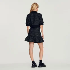 Clearance Cropped Tweed Short-Sleeved Jacket Women Matching Sets