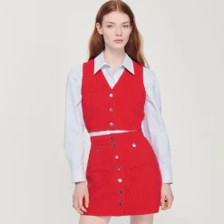 Clearance Cropped Tweed Sweater Women Matching Sets