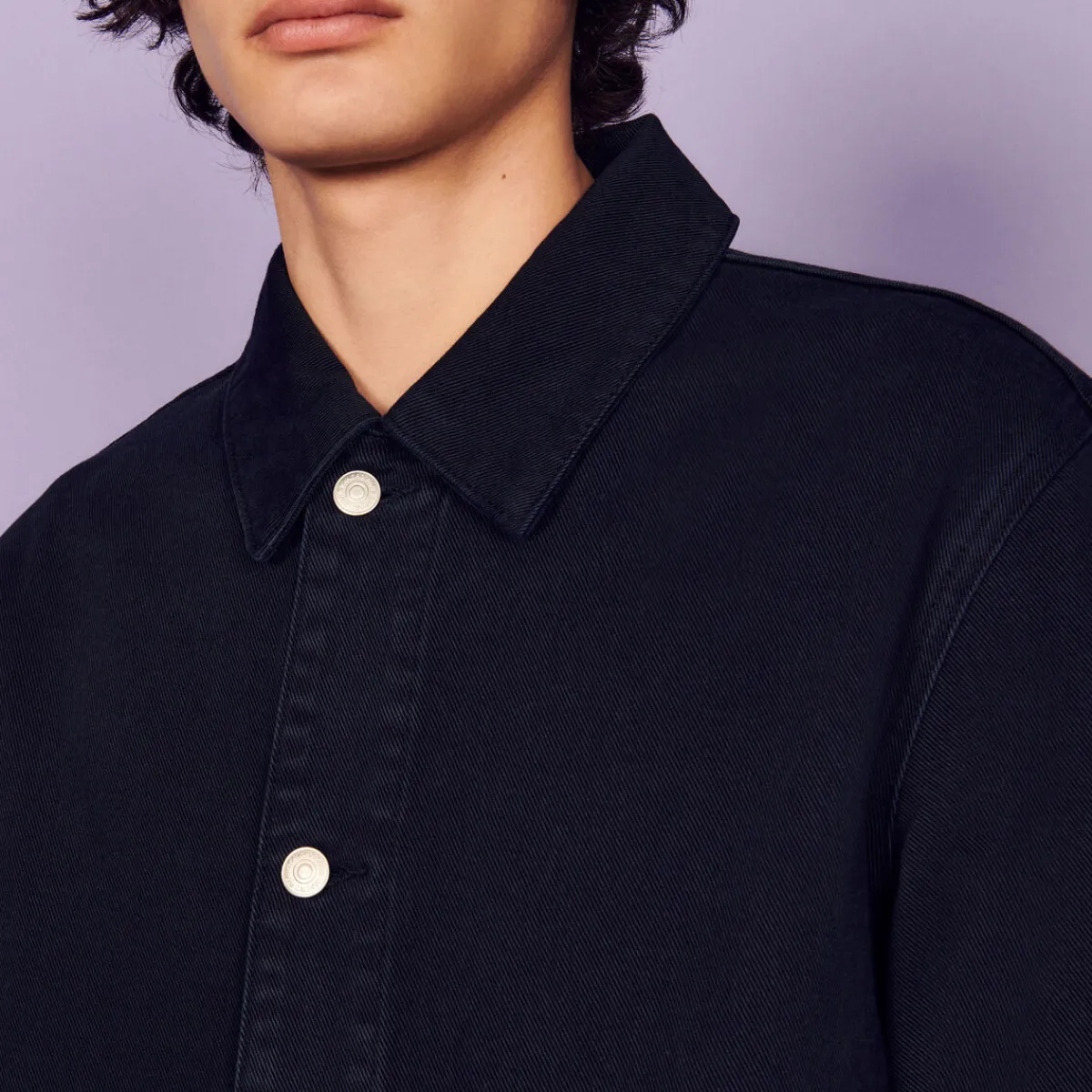 Discount Denim Overshirt Men Jackets