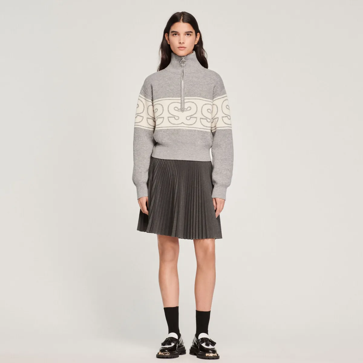 Fashion Double S Jacquard Sweater Women Sweaters & Cardigans