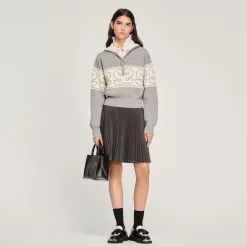 Fashion Double S Jacquard Sweater Women Sweaters & Cardigans