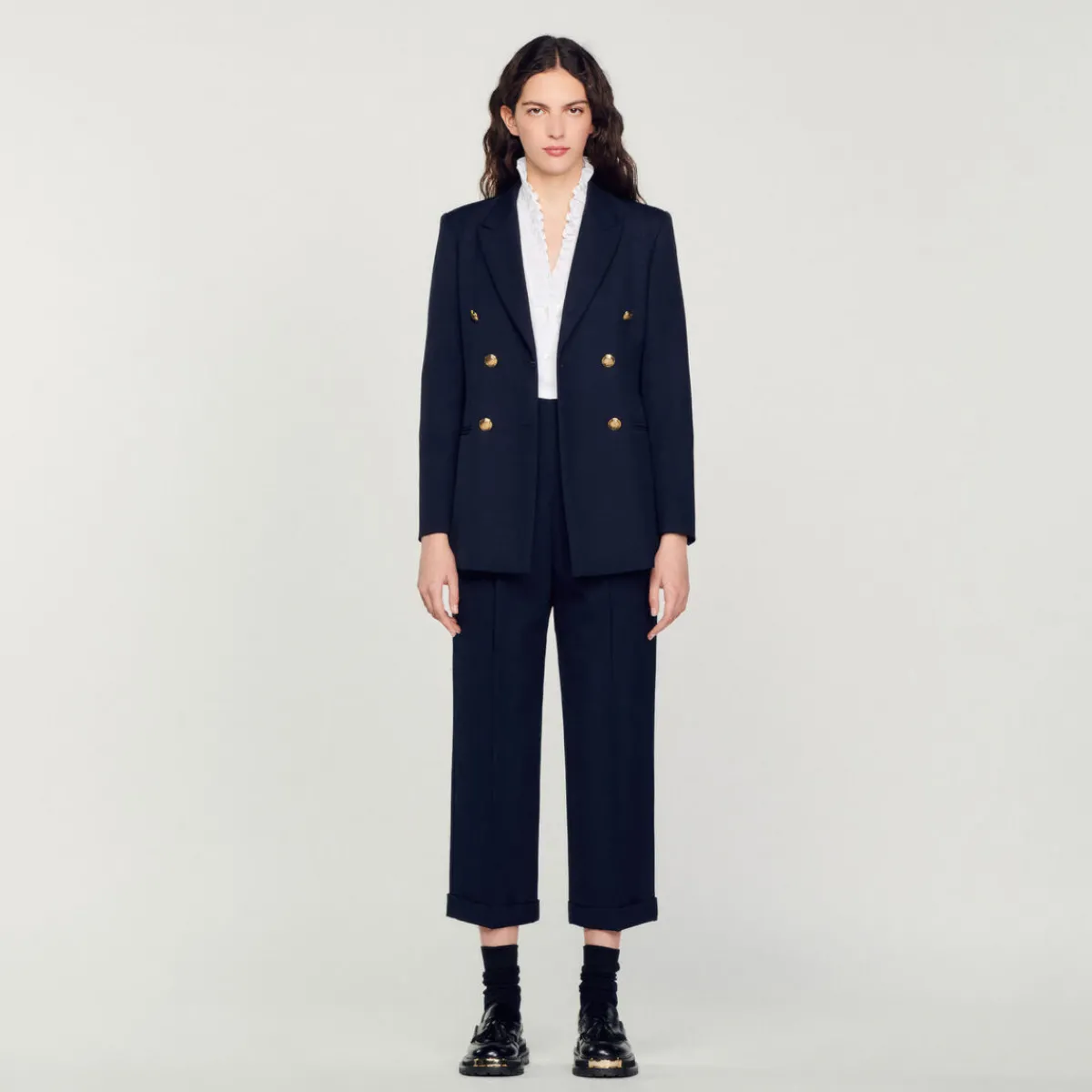 Clearance Double-Breasted Suit Jacket Women Matching Sets