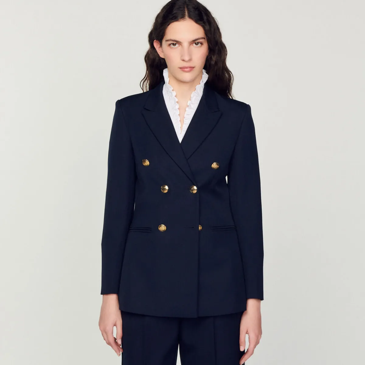 Clearance Double-Breasted Suit Jacket Women Matching Sets