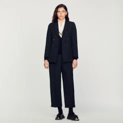 Outlet Double-Breasted Suit Jacket Women Matching Sets