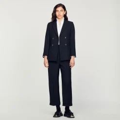 Outlet Double-Breasted Suit Jacket Women Matching Sets