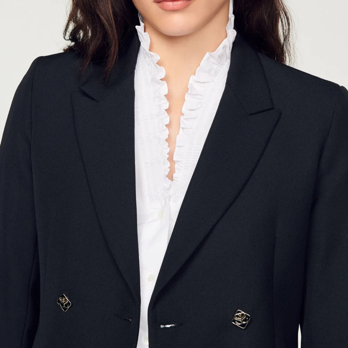 Outlet Double-Breasted Suit Jacket Women Matching Sets
