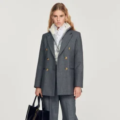 Clearance Double-Breasted Tailored Jacket Women Matching Sets