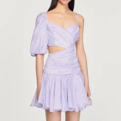Cheap Draped Asymmetric Dress Women Dresses