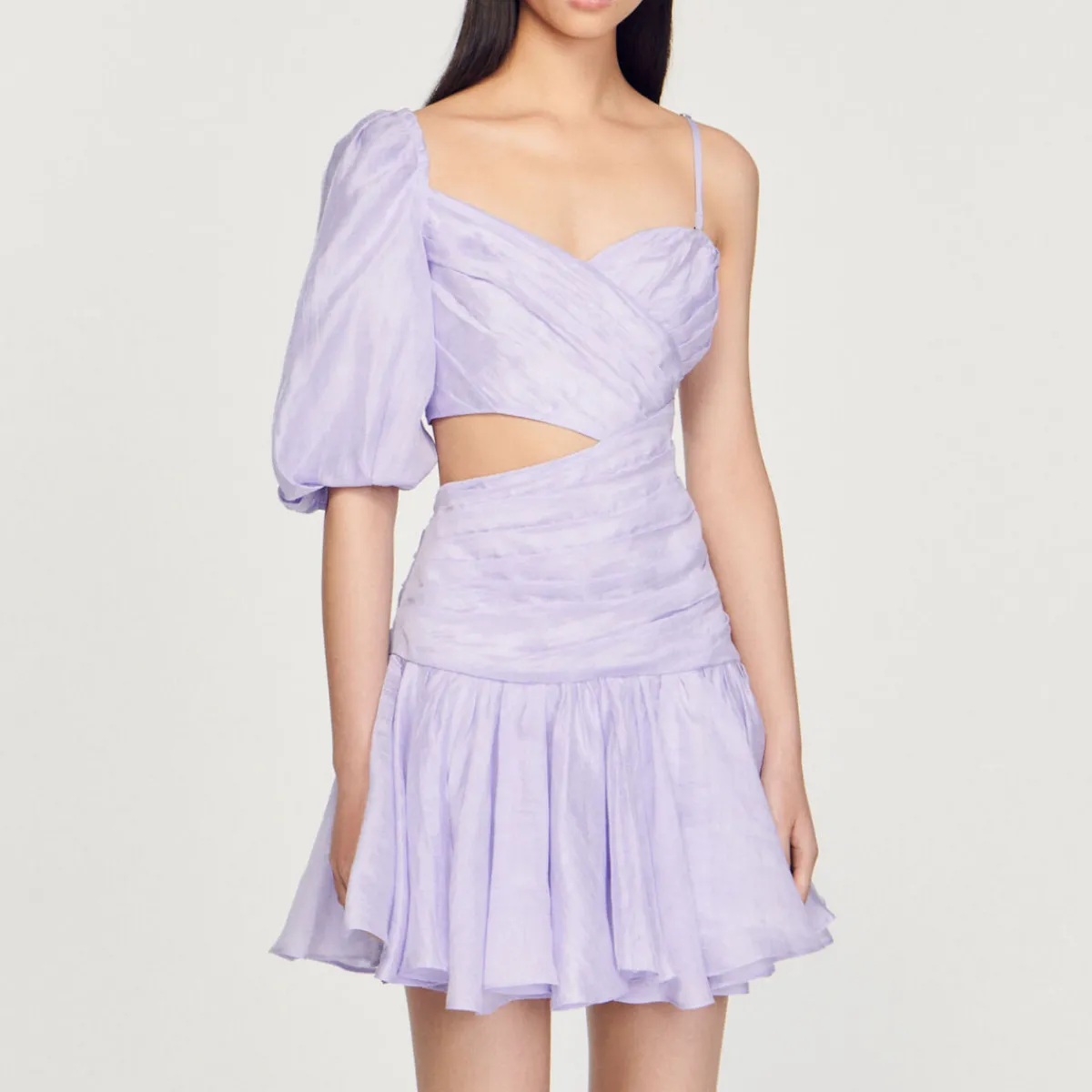 Cheap Draped Asymmetric Dress Women Dresses