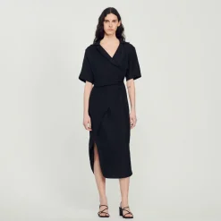 Flash Sale Draped Asymmetric Dress Women Dresses
