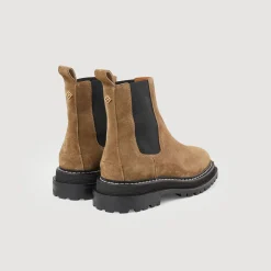 Sale Elasticated Leather Chelsea Ankle Boots Women Boots