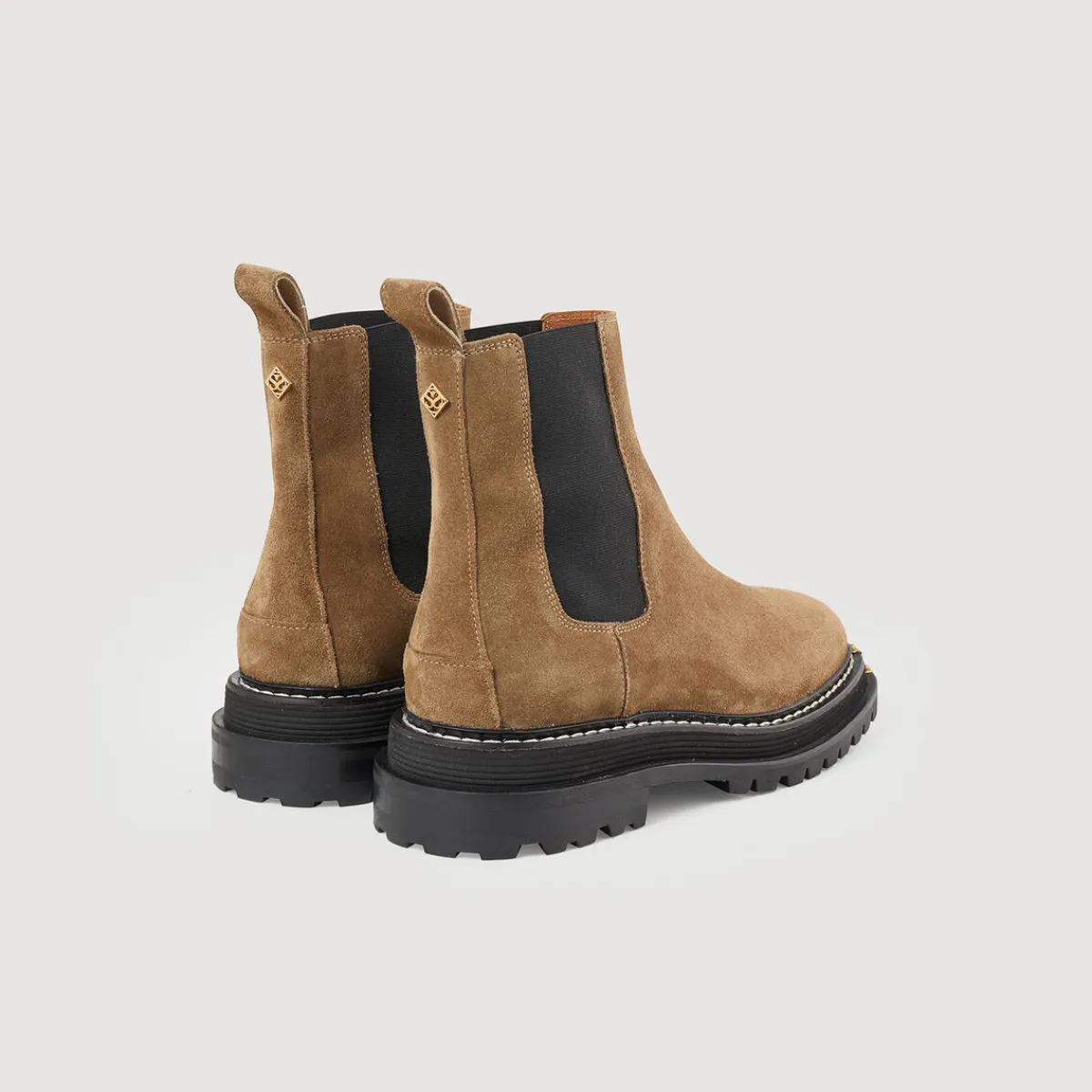 Sale Elasticated Leather Chelsea Ankle Boots Women Boots