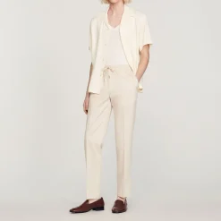 Store Elasticated Straight-Leg Pants Men Pants & Shorts