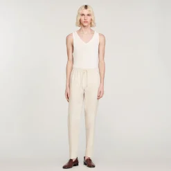 Store Elasticated Straight-Leg Pants Men Pants & Shorts