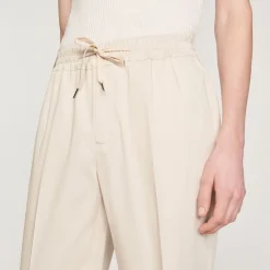Store Elasticated Straight-Leg Pants Men Pants & Shorts