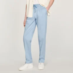 Sale Elasticated Straight-Leg Pants Men Pants & Shorts