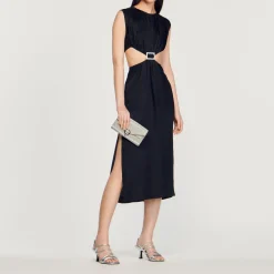 New Embellished Midi Dress Women Dresses