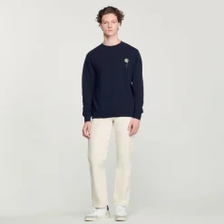 Outlet Embroidered Dandelion Sweatshirt Men Sweatshirts