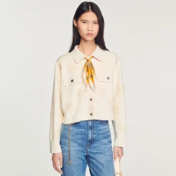 Shop Embroidered Knit Coatigan Women Sweaters & Cardigans