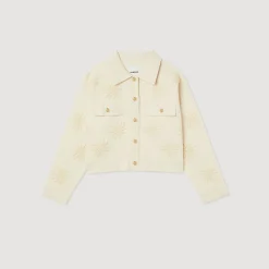 Shop Embroidered Knit Coatigan Women Sweaters & Cardigans