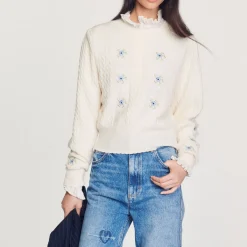 Discount Embroidered Knit Sweater Women Sweaters & Cardigans