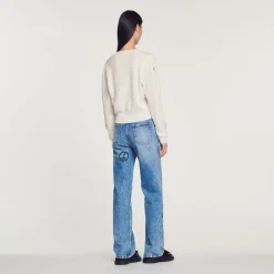 Discount Embroidered Knit Sweater Women Sweaters & Cardigans